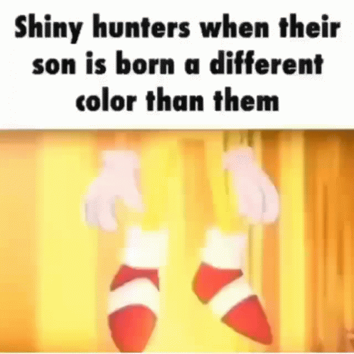 the words, shiny hunters when their son is born a different color than them