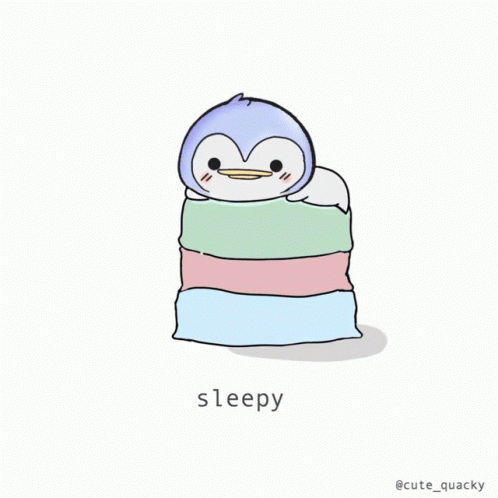 a drawing of an animated baby owl in bed