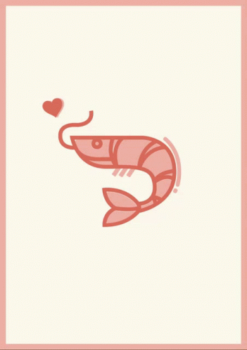 a drawing of a fish with a heart floating on it's tail