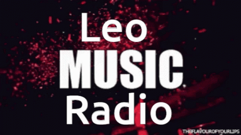 a logo for leo music radio with the words leo music radio