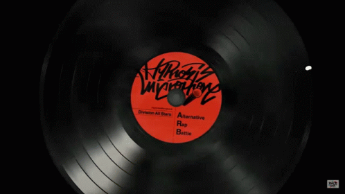 an old vinyl record with writing on it
