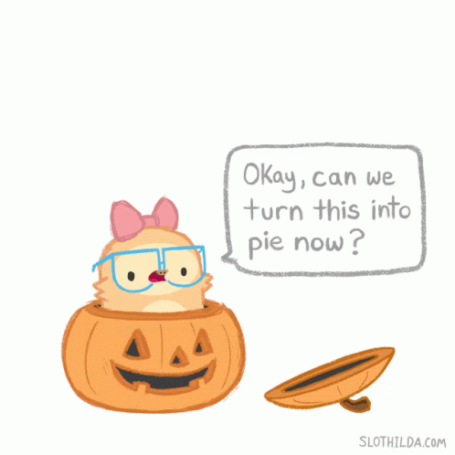 a cartoon pumpkin that has a face and glasses