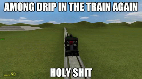 there is an animated version of a train on the tracks