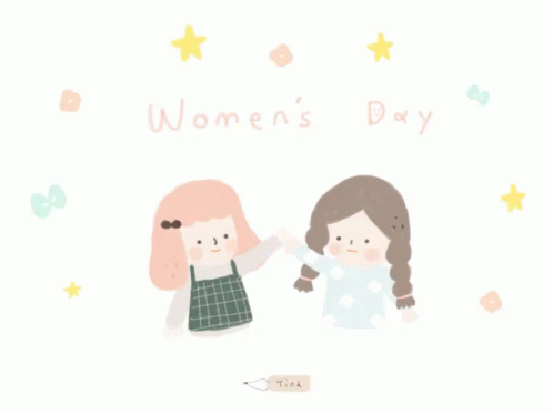 some kind of cartoon picture with the phrase women's day on it