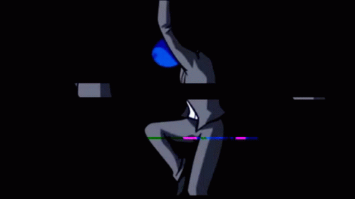 an animated figure is jumping to catch a ball