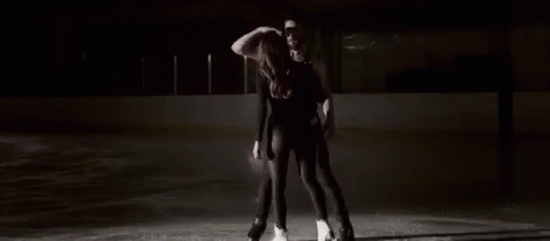 an advertit featuring an individual on ice skating