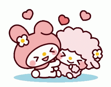 an animated sheep hugging its baby