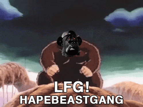 an animated character sitting on the ground with a caption that reads, lg hapeteastagang