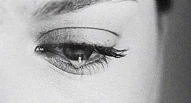 an eye with long lashes is shown in this black and white po