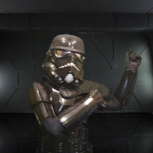 a close - up s of the character from star wars is taking a selfie