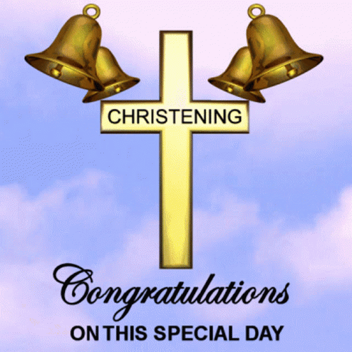 the congratulations on this special day have you loved a big cross with two bells