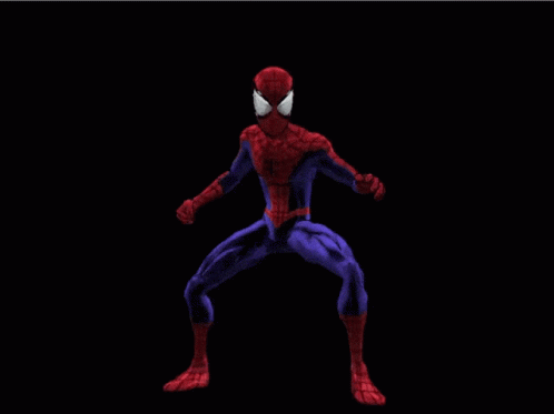 a spider man with an odd looking face and hands