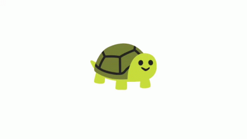 a drawing of an animated turtle