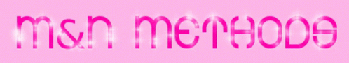 the words'merloce'spelled with sparkles on a pink background