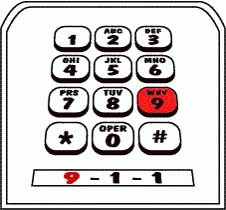 an old telephone number one, with one blue on and the other two are numbered with the same numbers