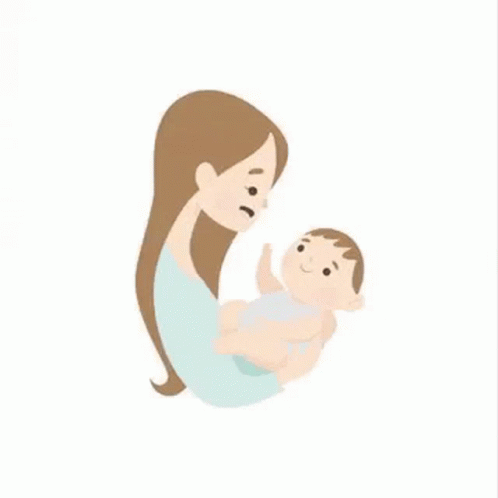 a woman holding a baby that has a baby inside of her