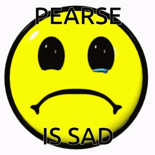 the words, pearlse is sad are in black and white