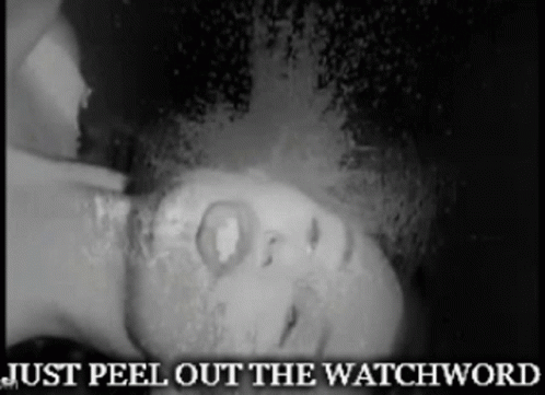 an advertit for just peel out the watchword