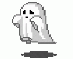 pixel art halloween ghost from over the hill
