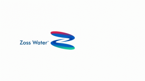 the logo for zeess water with colorful waves on it