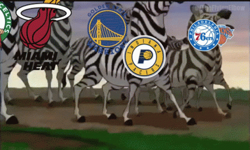 the artwork of four different basketball teams is depicted
