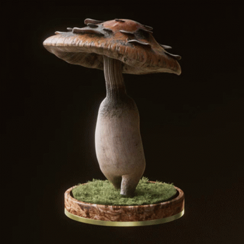 an artistic rendering of a mushroom shaped object