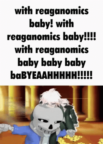 a white haired cartoon with text that says, with regomics baby rheagonia