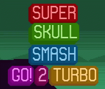 a video game type text effect that is colorful