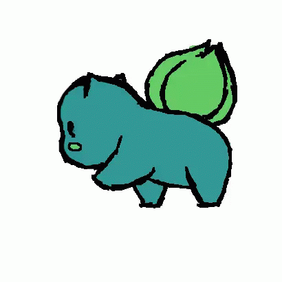 a drawing of a small dog with a leaf on its head