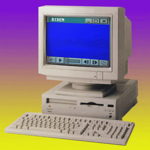 a small screen and keyboard on a computer