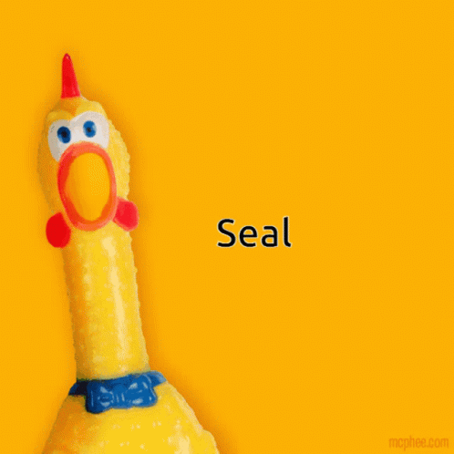 a picture of a toy blue toy that is made into a seal