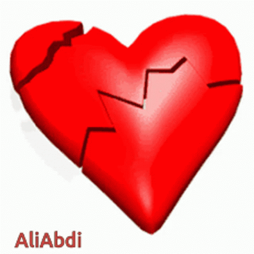 a blue broken heart sitting next to the word ailabi