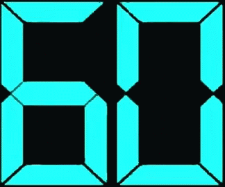 a yellow digital clock showing the time