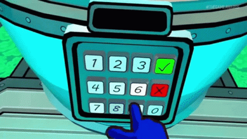 the hands are touching the keys on the calculator