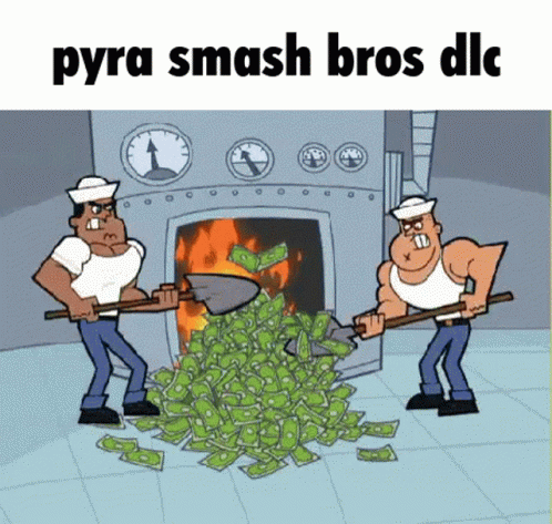 two cartoon characters are throwing money through a pile of dollars