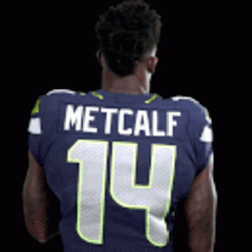 a man in a jersey with the word, metaaf 14 on it