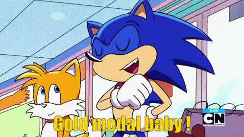 a cartoon image of a sonic and tails together