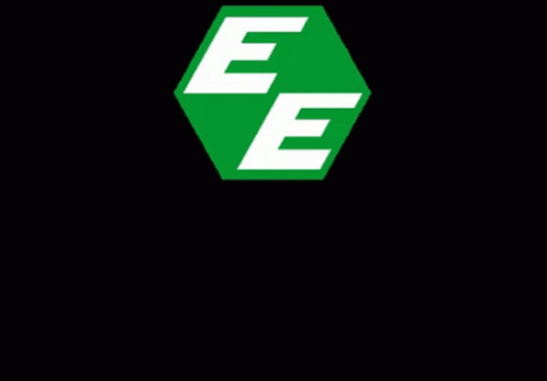 a green hexagonal with white letters and the words e3