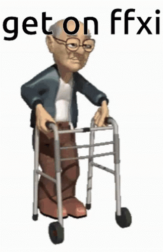 an older person with glasses hing a walker
