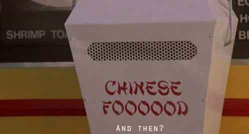 a white box that says chinese food and then