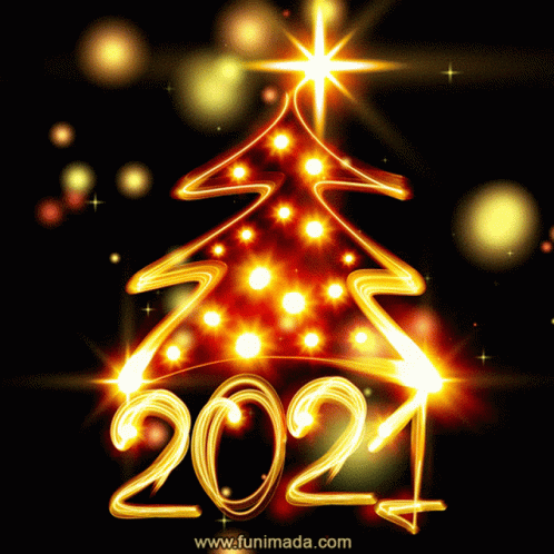 a glowing christmas tree for the year 2020