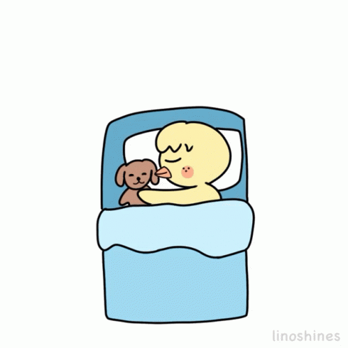 a drawing of a baby and its dog
