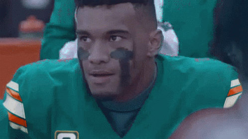 a football player with a painted face
