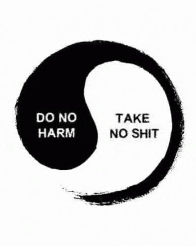 the words do no harm are placed in a circle