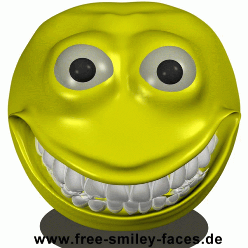 the head of a cartoon face with huge teeth