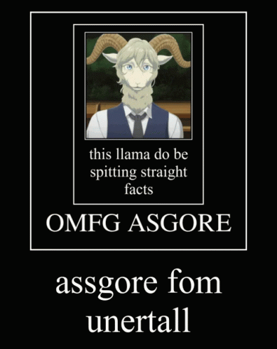 an animal with the caption that says omfg assore from unant