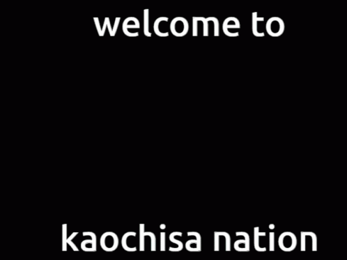 there is a large screen with the words kaohsa nation in white on it