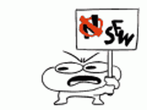 an animated representation of a angry cat holding a sign