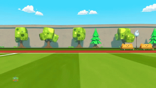 the game is playing and there are trees