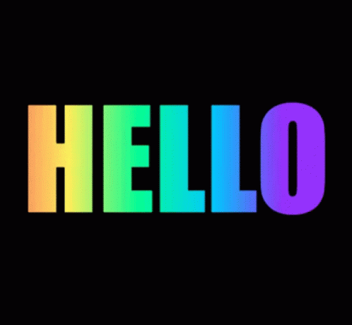 a colorful word with the word hello spelled on it